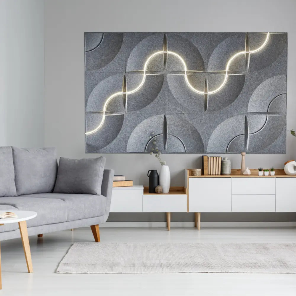 ECOLINE LUMI illuminated wall-panel installation