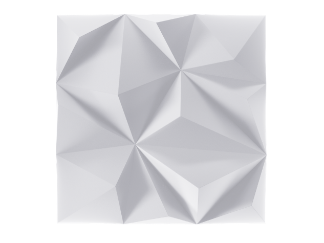 3D LINE GEO panel in White