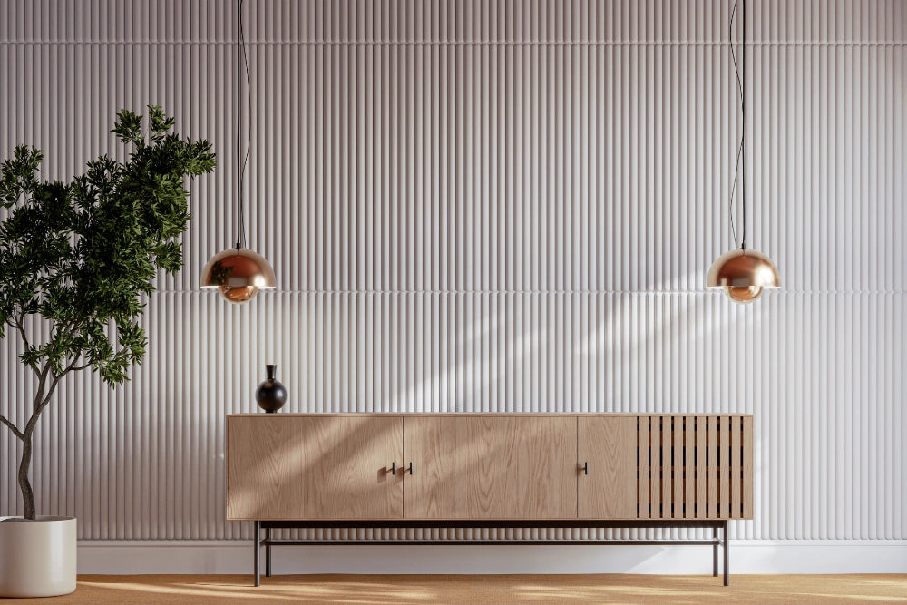 3D LINE ROLL A panels in an interior