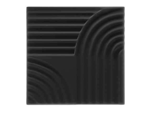 3D LINE STUCCO panel in Black