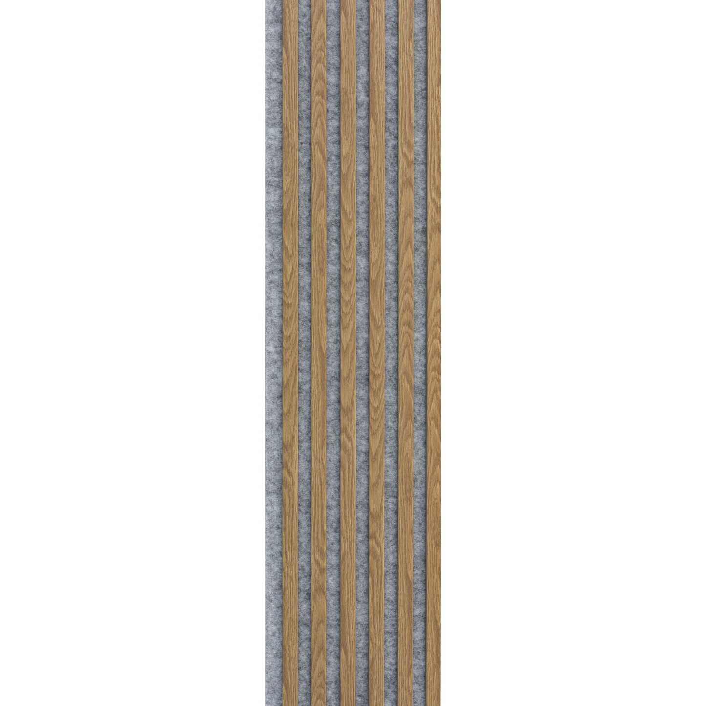 Marbet Design Woodline - 4 units x Light Oak Lamella Panel on Grey Felt - 2700 x 300 mm