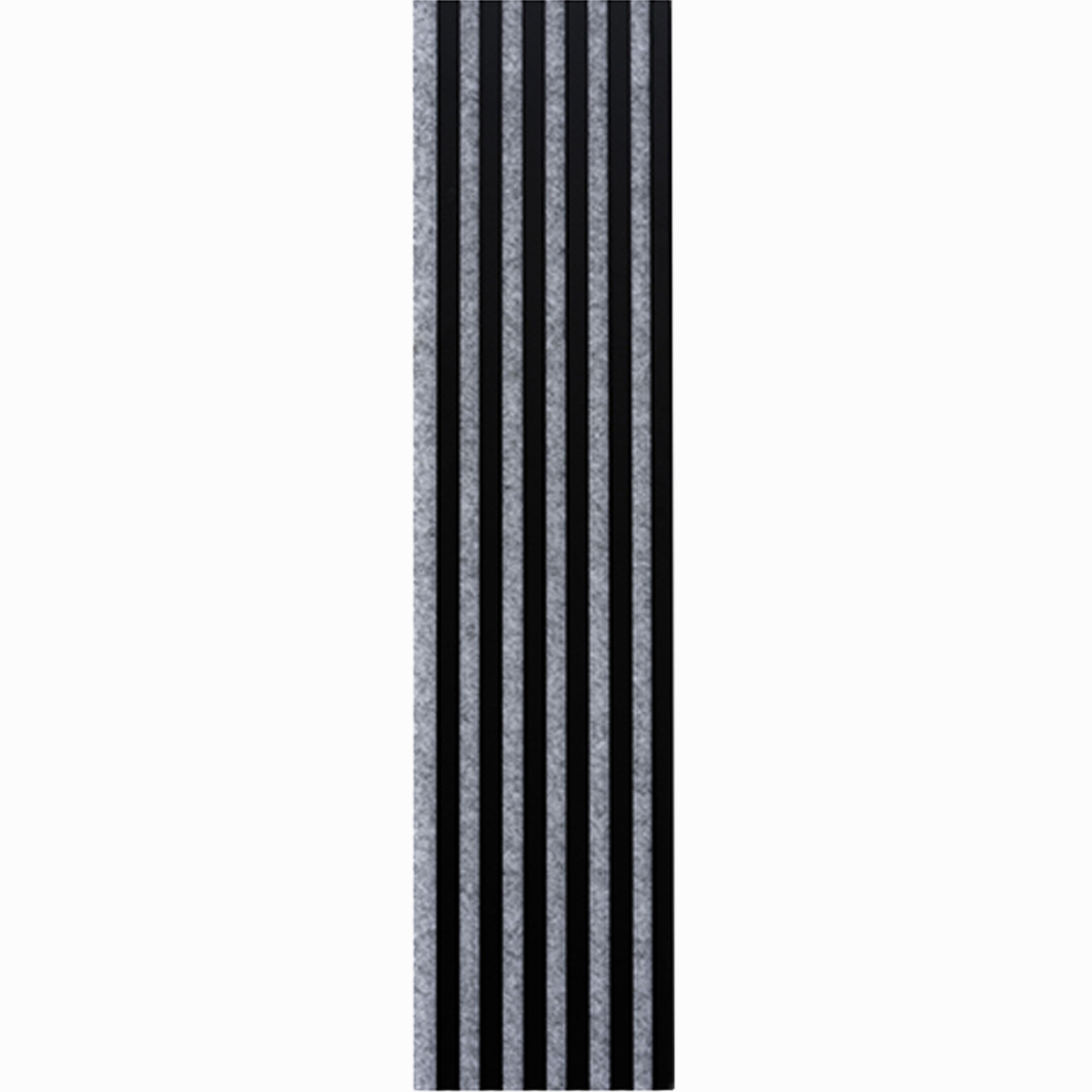 Marbet Design Woodline - 4 units x Black Lamella Panel on Grey Felt - 2700 x 300 mm
