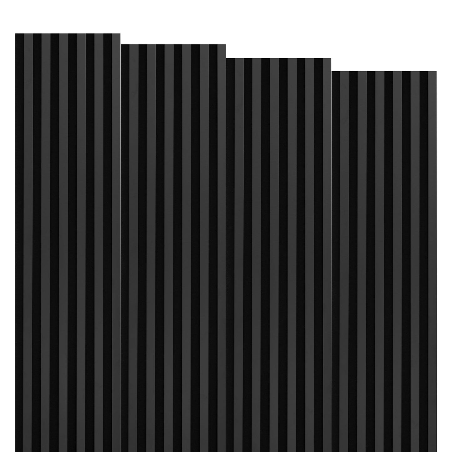 Marbet Design Woodline - 4 units x Black Lamella Panel on Black Felt - 2700 x 300 mm