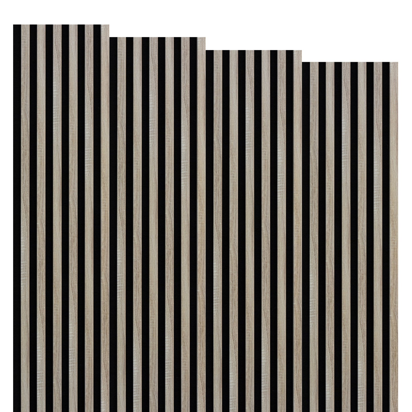 Marbet Design Woodline - 4 units x Sonoma Oak Lamella Panel on Black Felt - 2700 x 300 mm