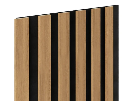 Lamella panel WL 2700×300 SLIM R0 black – light oak