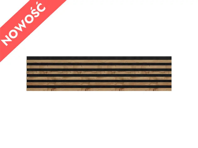 Lamella panel WL 2700×300 SLIM R0 black – wotan oak
