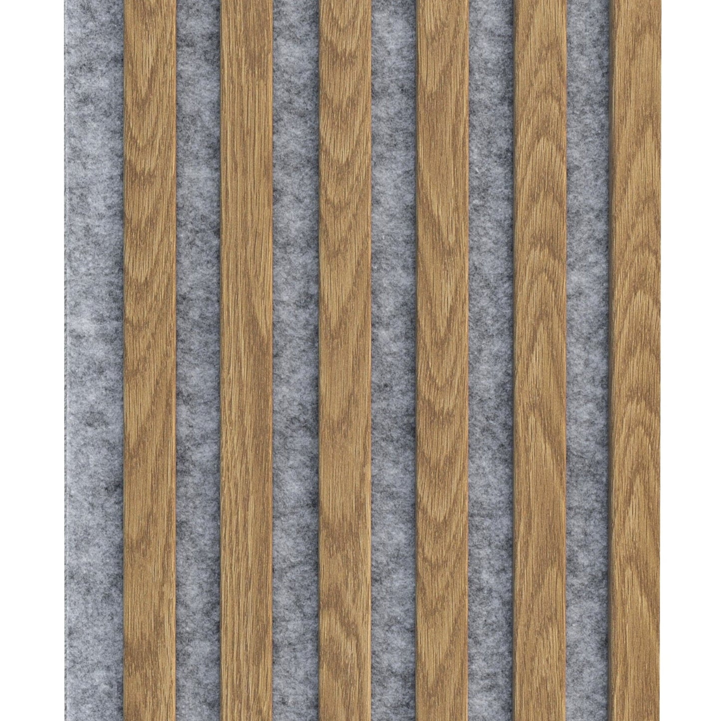 Marbet Design Woodline - 4 units x Light Oak Lamella Panel on Grey Felt - 2700 x 300 mm