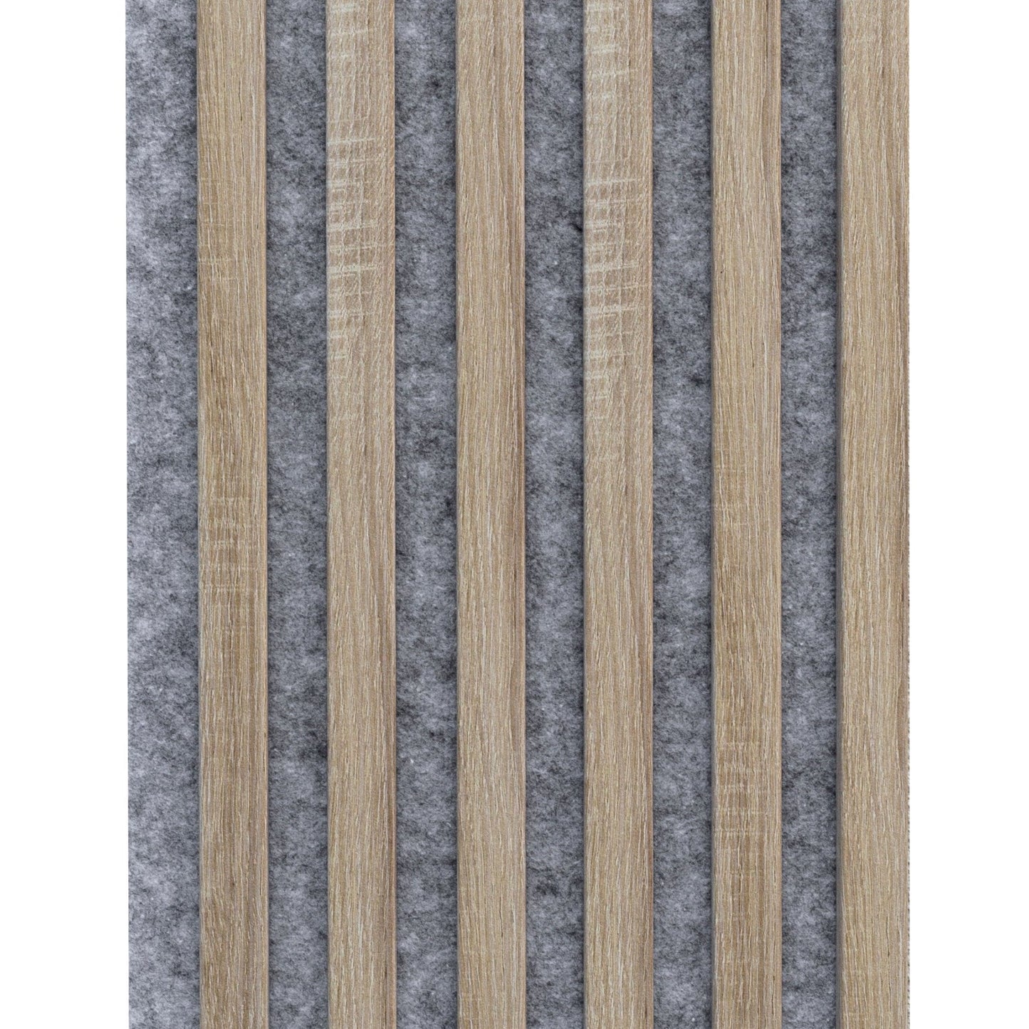 Marbet Design Woodline - 4 units x Sonoma Oak Lamella Panel on Grey Felt - 2700 x 300 mm