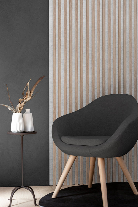 WL 2700×300 gray lamella panel – Sonoma oak