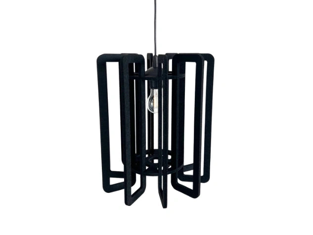 Black NARROW felt lampshade