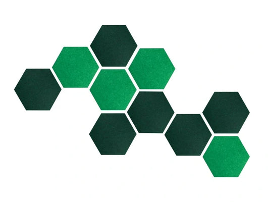 FLATLINE 2.0 HEX SET 1 dark green and green felt panels