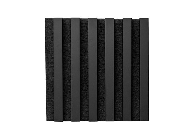 WOODLINE black and matte-black slatted panel