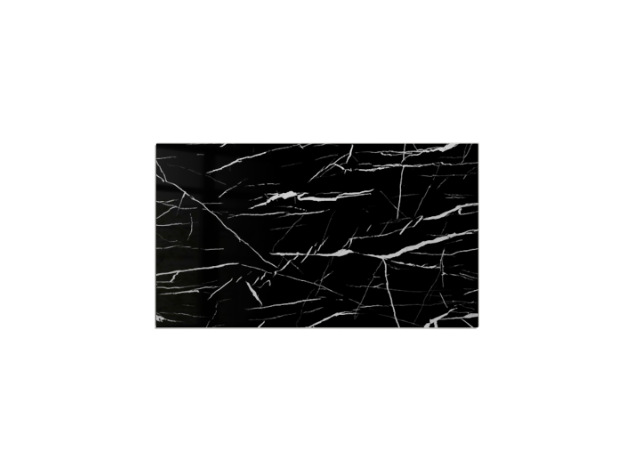SPC WALL 400×700 Carrara black glossy panel, front view