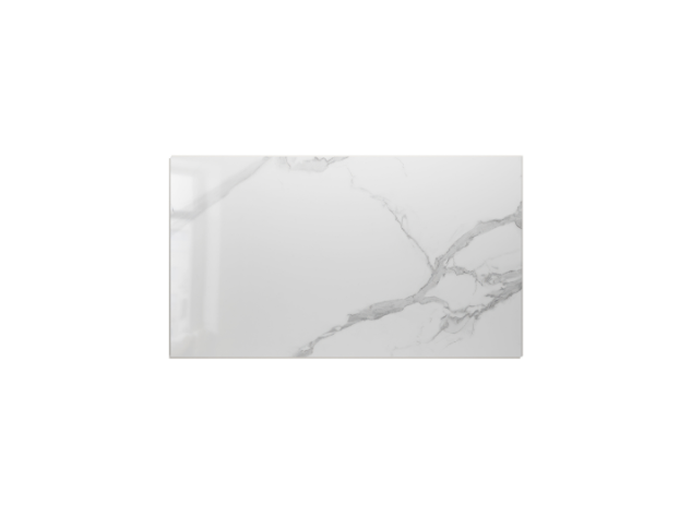 SPC WALL 400×700 Carrara white glossy panel, front view