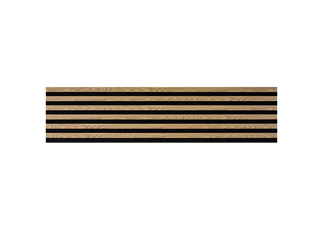 WL 2700×300 black lamella panel – light oak 1
