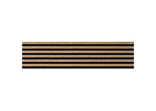 WL 2700×300 black lamella panel – light oak 1