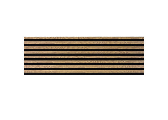 WL 2700×400 black lamella panel – light oak 1