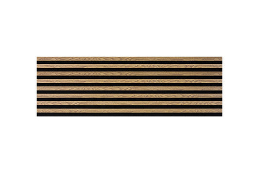 WL 2700×400 black lamella panel – light oak 1