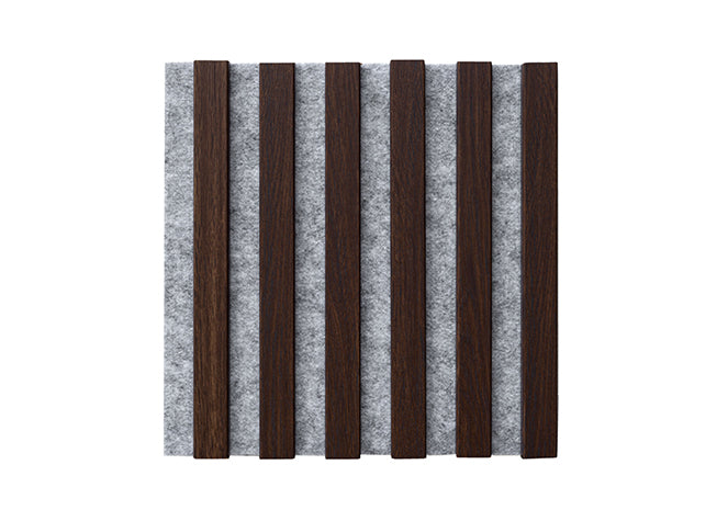 WL 300×300 gray lamella panel – dark oak 1