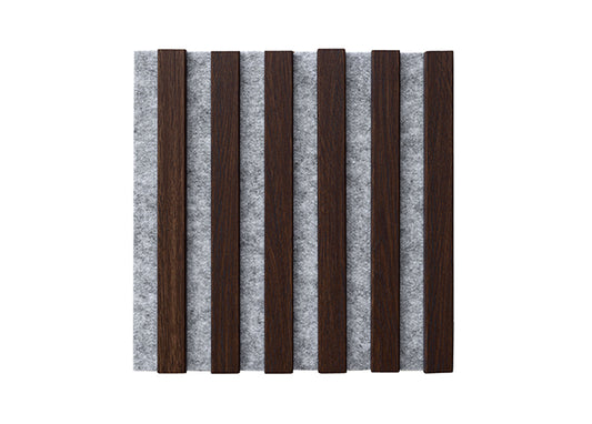 WL 300×300 gray lamella panel – dark oak 1
