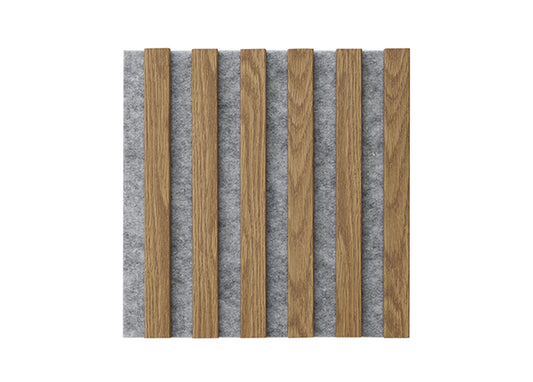 WL 300×300 gray lamella panel – light oak 1