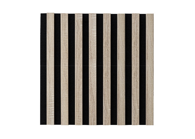 WL 400×400 black lamella panel – Sonoma oak 1