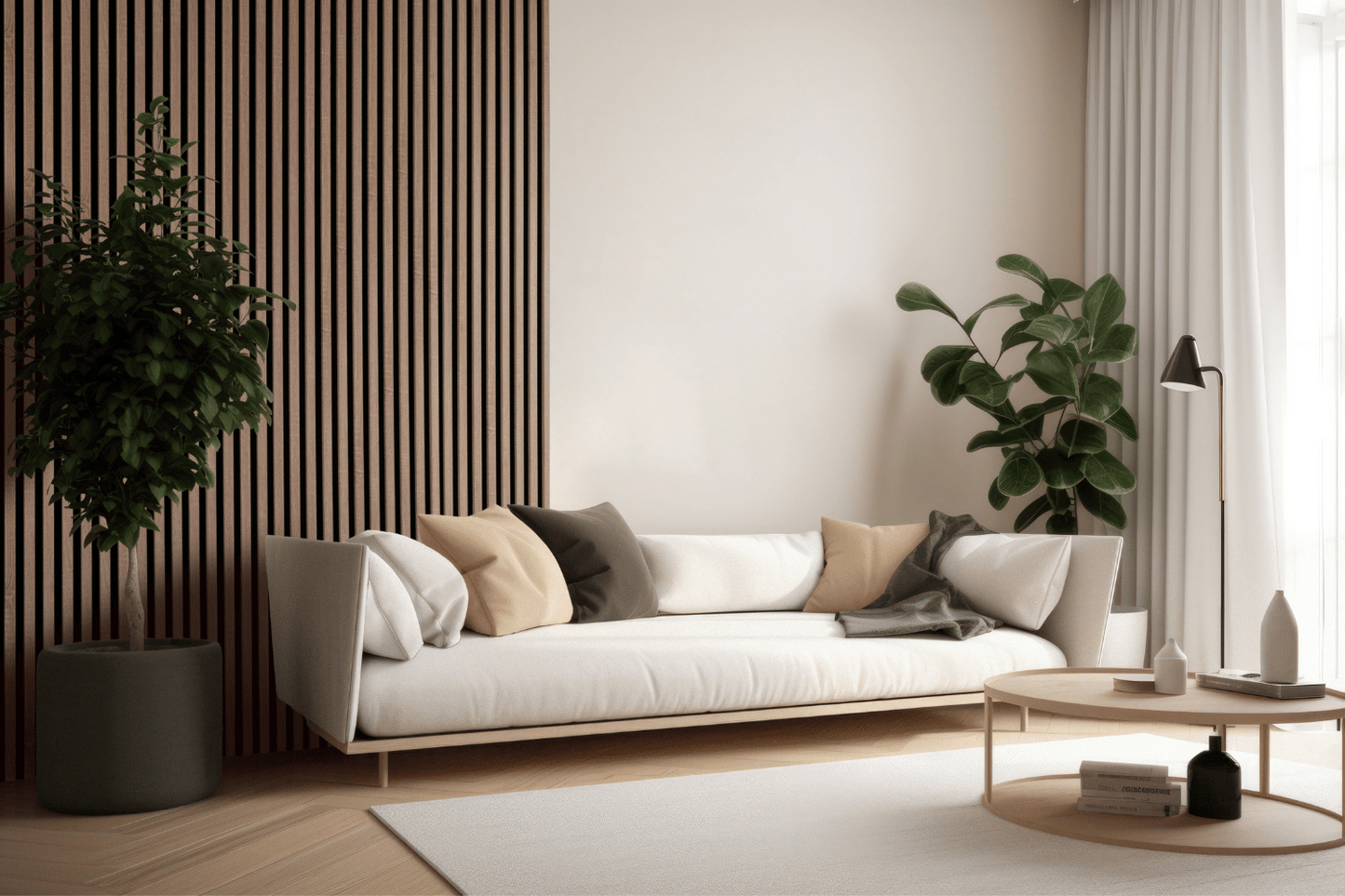 WL 2700×300 black lamella panel – Sonoma oak 4