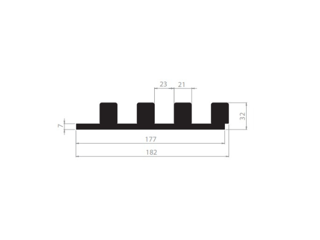 Lamella panel WL 2700×177 MAXI black – wotan oak 5