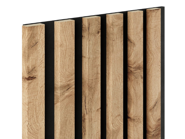 Lamella panel WL 2700×300 black – wotan oak 2