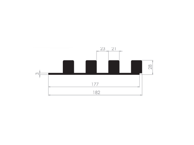 Lamella panel WL HDF 2700×177 MAXI black – saragossa oak 4