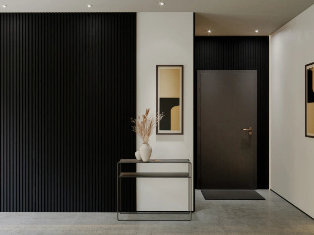 Lamella panel WL 2700×300 ST 7L black – matt black 2