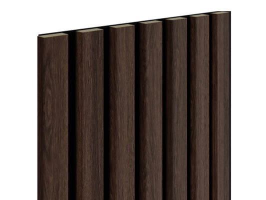 Lamella panel WL 2700×300 ST 7L black – dark oak 1
