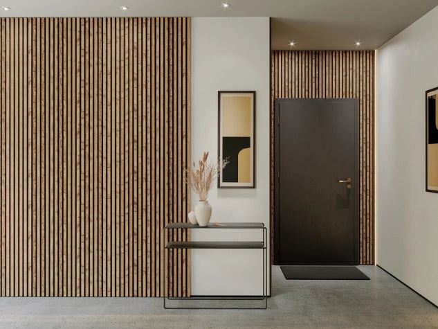 Lamella panel WL 2700×300 ST 7L black – wotan oak 2