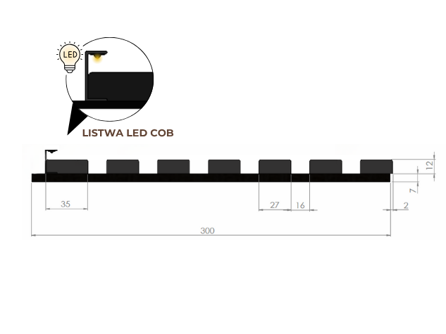 WOODLINE LUMI panel cross-section