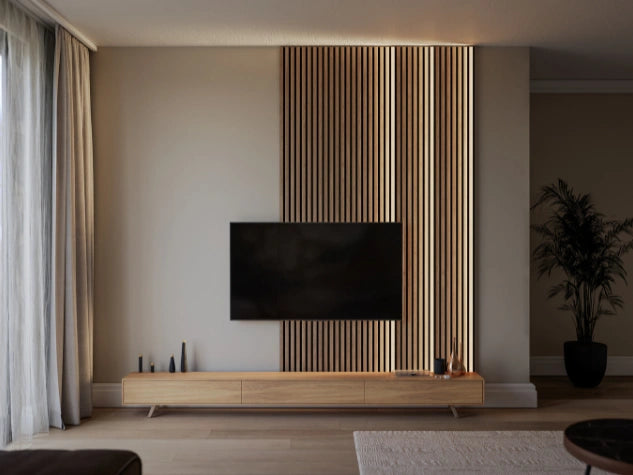 WOODLINE LUMI Saragossa oak panel installation