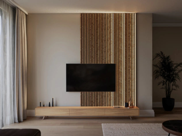 WOODLINE LUMI Wotan oak panel installation